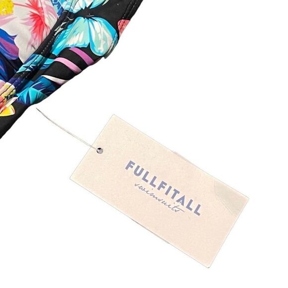 NWT- FullFitAll- Flower Ruched Twist Front One Piece Swimsuit Plus Size, Size 24 - Picture 6 of 11